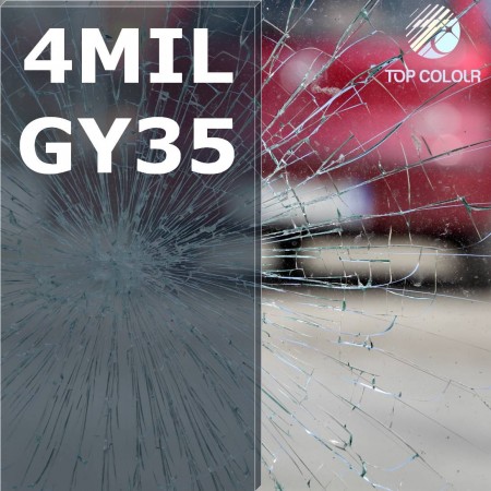 4mil thickness Grey 35% Safety Window Film - 4mil Security Film