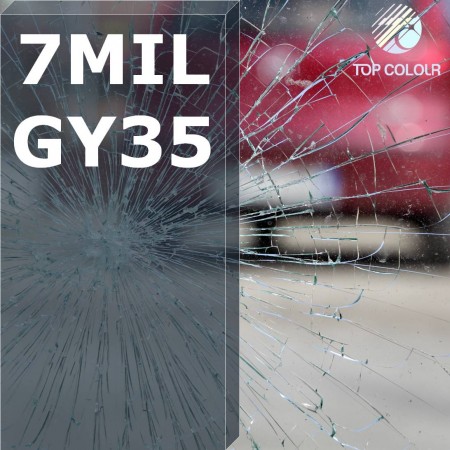7mil thickness Grey 35% Safety Window Film - 7mil Security Film