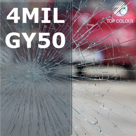 4mil thickness Grey 50% Safety Window Film - 4mil Architectural Film