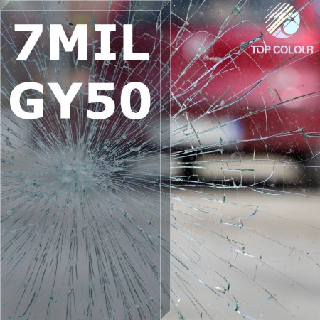 7mil thickness Grey 50% Safety Window Film - 7mil Architectural Film