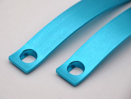 Blue anodized aluminum handles