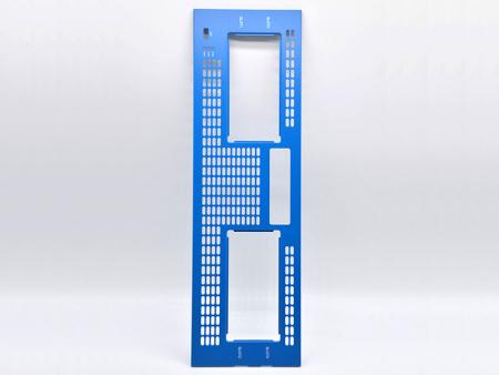 Placa frontal de aluminio con recubrimiento en polvo azul - Panel frontal personalizado