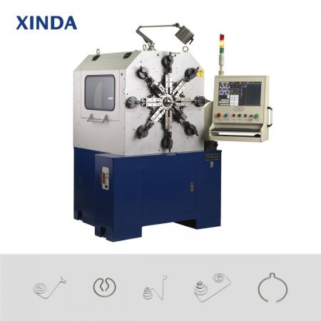 10-axis Camless spring forming machine
 - Basic Type - This spring forming machine is designed for fast and flexible switching between batches of mass production.