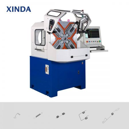 11-axis X-type spring forming machine - The simplified X-type sliding plates of the spring forming machine provides agile and flexible manufacturing capabilities for both the novice and the experienced operator.