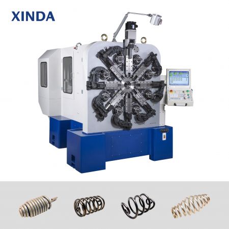 The conical spring forming machine provides high precision and an extended service life.