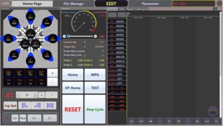 Xinda'nın yay şekillendirme makinesinin sezgisel kullanıcı arayüzü.
