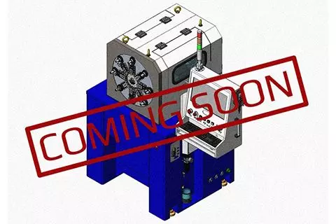 Machine de formage de ressorts à cames 4 axes - Type à rotation de plieur