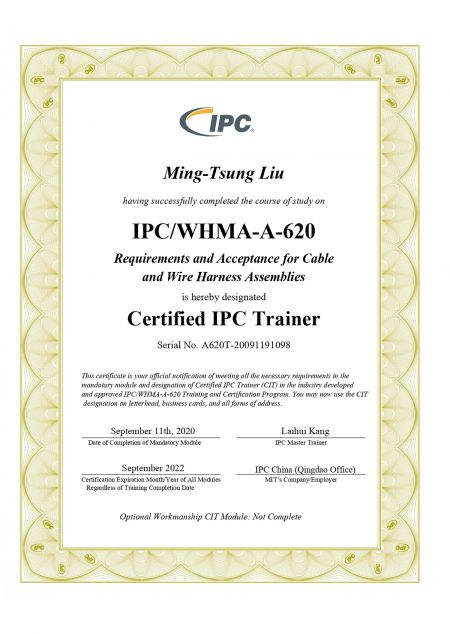 IPC-Quality Assurance Supervisor.