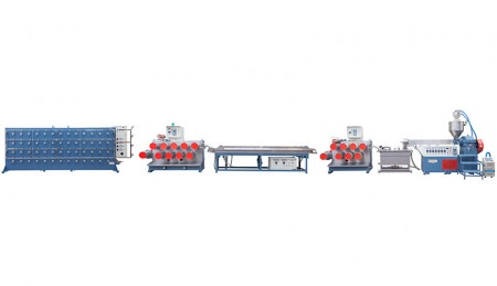 Monofilament Yarn Extruding Line (TK-75, 52 spindles)