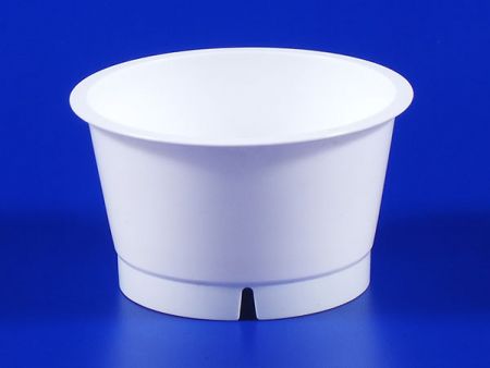 Tasse de gelée en plastique-PP blanche
