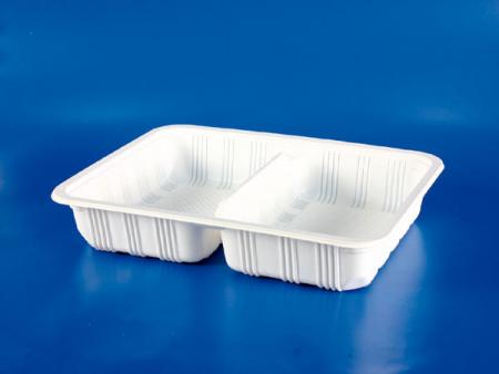 กล่องซีลพลาสติก PP ขนาด 4 ซม. สำหรับอาหารแช่แข็งในไมโครเวฟ รูปแบบเป็นตะกร้าคู่ - กล่องซีลพลาสติก PP ขนาด 4 ซม. สำหรับอาหารแช่แข็งในไมโครเวฟ รูปแบบเป็นตะกร้าคู่