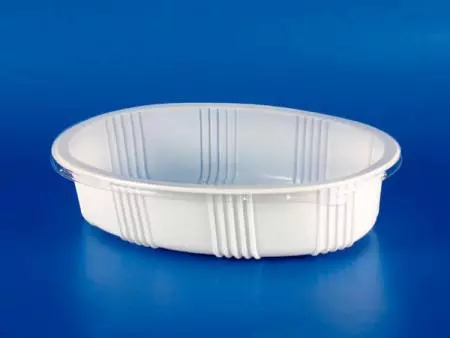 กล่องซีลพลาสติกสำหรับอาหารที่แช่แข็งในไมโครเวฟ - PP รูปทรงรูปวงรี - กล่องซีลพลาสติกสำหรับอาหารที่แช่แข็งในไมโครเวฟ / แช่แข็ง - PP รูปทรงรูปวงรี