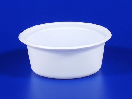 PP微波冷凍食品塑膠紅醬杯_白色