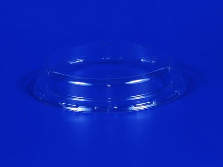 Couvercle plat convexe en plastique PET Φ80