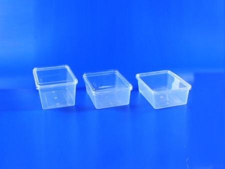環保透明盒塑膠PET蓋三款