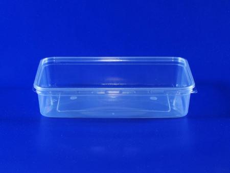Boîte en plastique de protection de l'environnement de 0,5 litre à large ouverture - Boîte en plastique de protection de l'environnement de 0,5 litre à large ouverture (PP + PET)