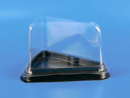 Plastische Kuchenschachtel mit hohem Deckel - Plastische Scheibenkuchenbox - Hoher Deckel (PS + PET)