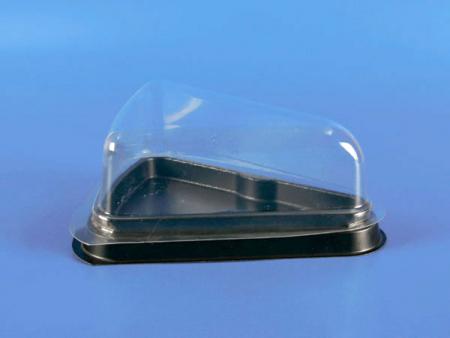 Plastische Scheibenkuchenbox - Niedriger Deckel - Plastische Scheibenkuchenbox - Niedriger Deckel (PS+PET)