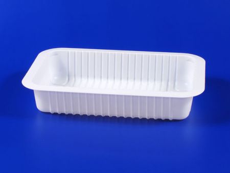 صندوق البلاستيك الميكروويف TOFU بسعة 620 جرام-2 للطعام المجمد الميكروويف