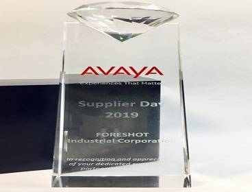 FORESHOT Mottog ett utmärkt leverantörspris från AVAYA.