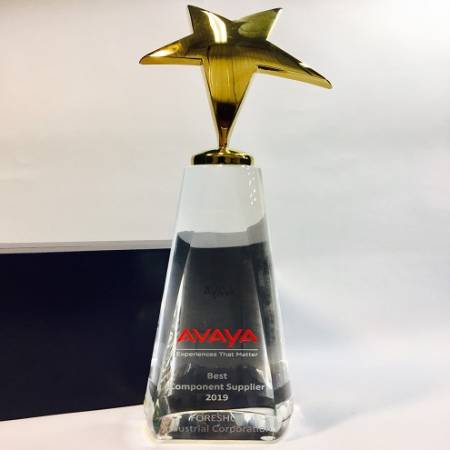 AVAYAから優れたベンダー賞（最優秀部品サプライヤー）を受賞しました。