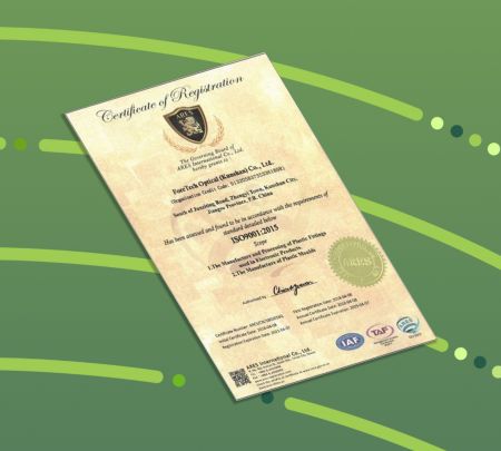 ForeTech Optical (KunShan) Have ISO9001 International Certifications, it's various aspects of quality management and contains some best known standards.
