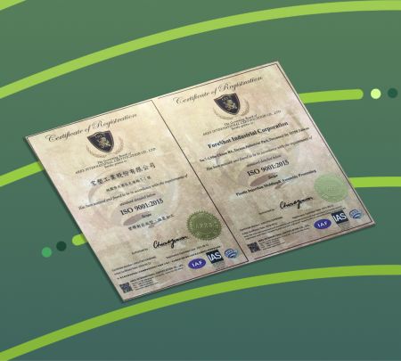 Foreshot(TW) Have ISO9001 International Certifications, it's various aspects of quality management and contains some best known standards.