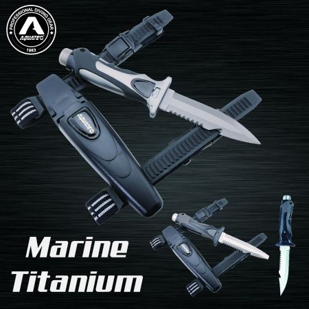 Couteau de plongée en titane marin
