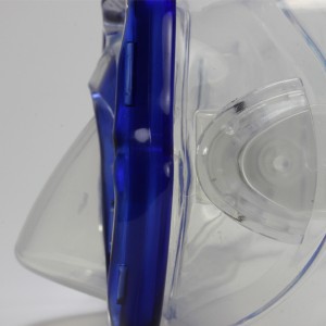 MK-400(BL) Máscara de buceo con lentes de vidrio templado doble ojo de pez