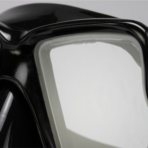 MK-400(BK) Duiken Zwarte Masker Dubbel Gehard Glas Lens