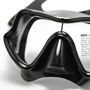 Máscara de silicone para mergulho com snorkel MK-600 (BK)