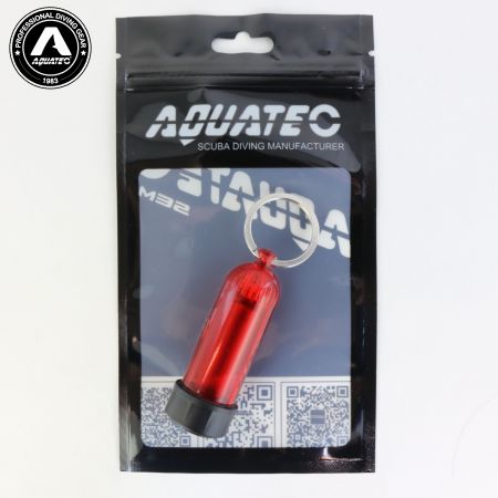 Porte-clés de plongée Scuba Choice avec réservoir mini (rouge)