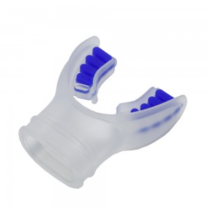 Scuba Mouthpiece Easy To Hold Clear/Blue