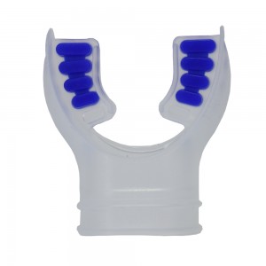 Diving Mouthpiece Easy To Hold Clear/Blue