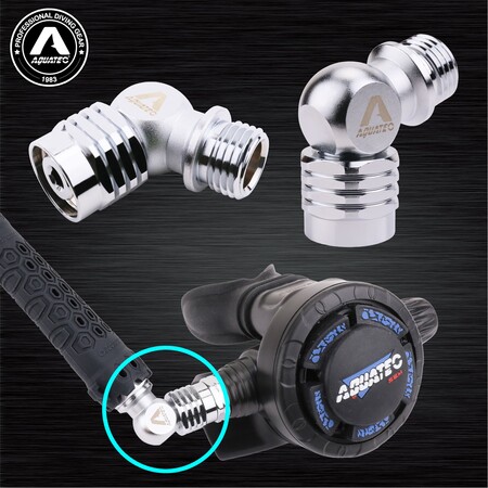 Az AQUATEC SW-05 110 fokos búvár-légzőautomata forgóadapter áttekintése és második fokozatú alkalmazása