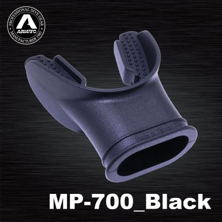 Aquatec MP-700 σιλικόνη αναπνευστήρας-Μαύρη μπροστινή όψη