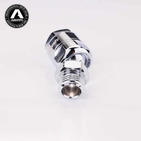 AQUATEC SW-15 180 fokos második fokozatú forgócsatlakozó oldalnézete márkajelzéssel, 5. nézet