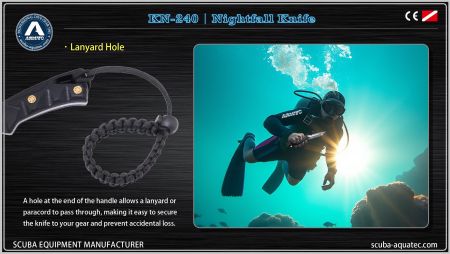 Деталі тактичного троса AQUATEC KN-240, що забезпечують надійне утримання спорядження для спеціальних операцій.