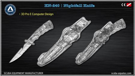 AQUATEC KN-240 Ніж Нічного Падіння Повний Боковий Профіль