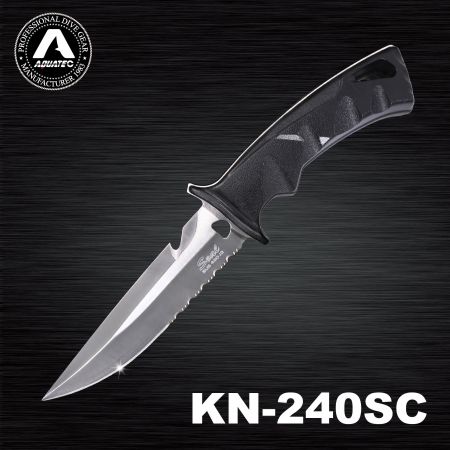 Універсальний ніж для підводного плавання AQUATEC KN-240, розроблений для екстремальних умов