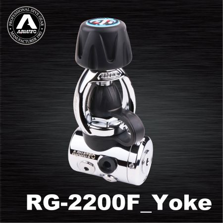 Regulador de mergulho com diafragma equilibrado (YOKE & DIN) - Reguladores RG-2200F SCUBA AQUATEC YOKE