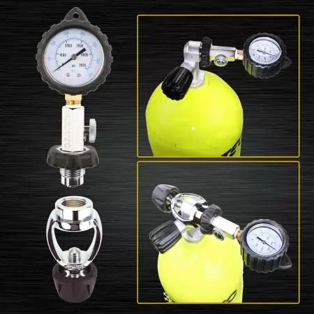 DIN & Yoke Tank Pressure Checker - Scuba tank pressure checker