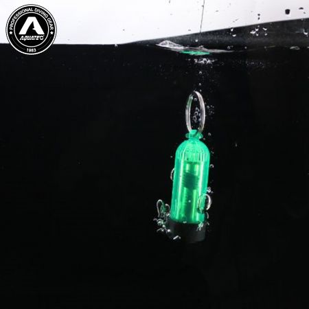 Scuba Dykking Mini Tank Nøkkelring med LED-lys