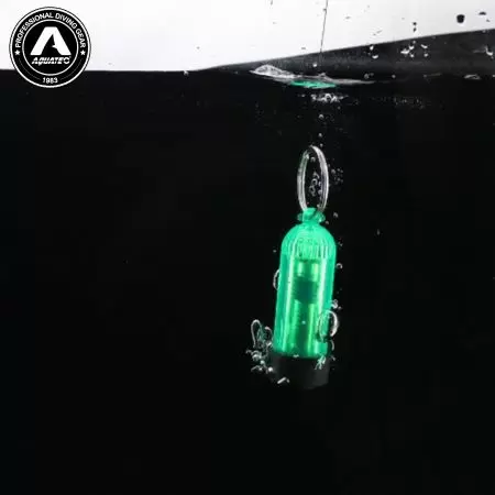 Portachiavi per immersioni Scuba con mini bombola con luce LED