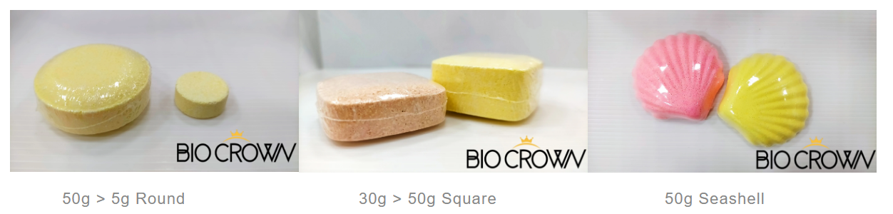 BIOCROWN OEM ODM แท็บเล็ตอาบน้ำ