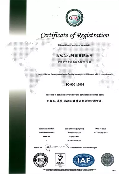 2009 ISO 9001:2008 Qualitätsmanagementsystem