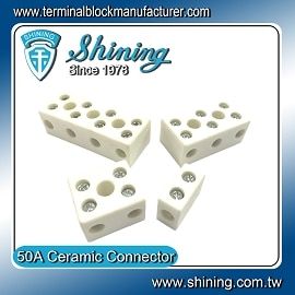 TC-650YA Seramik Terminal Block - High Temperature Ceramic (Porcelain)(600v,50A,1~4Pole)