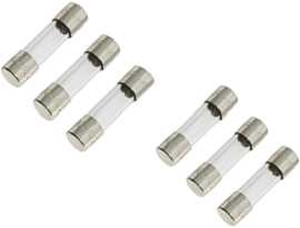 F-0632G-XX 6x30mm 250V Glass Ferrule Fuses - SHINING F-0632G Series 6x32mm 250V Time Delay Glass Tube Fuse