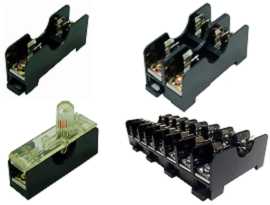 FS-01XB Series 35mm Din Rail Mounted 6x30 600V 10A Midget Fuse Blocks - FS-011B & FS-012B & FS-018B Din Rail Mounted 10A 6x30 Midget Fuse Blocks
