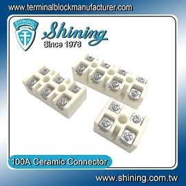 TC-6100XB Keramisk terminalblok - Højtemperatur Keramik (Porcelæn)(600v,100A,2~4Pole)